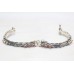 Bracelet Bangle 925 Sterling Silver Tribal kankan Jewelry coral gem stones P636
